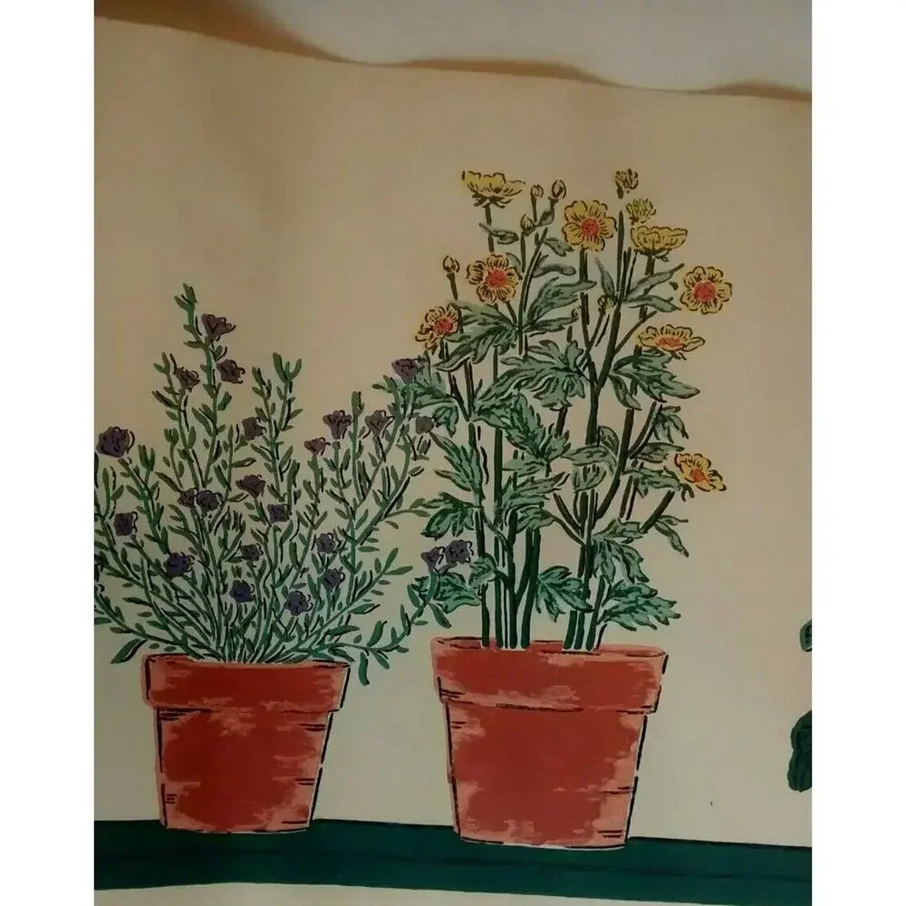 York Flower Pots Wall Border - 5 Yds